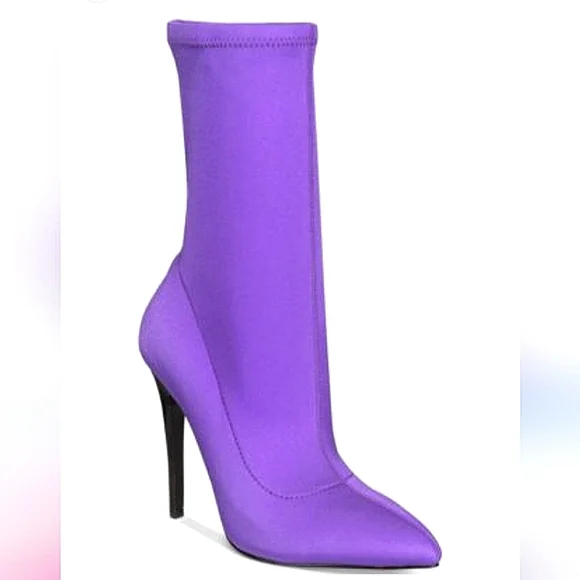 Call It Spring Hailassi Pull-On Ankle Sock Booties w/Stiletto Heel Size 8 - Picture 4 of 4